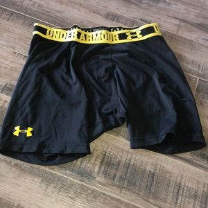 Black and Yellow Men’s Compression Shorts